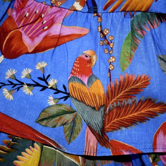 Farm Rio Blue Macaw Party Mini Dress - Picture 6 of 10